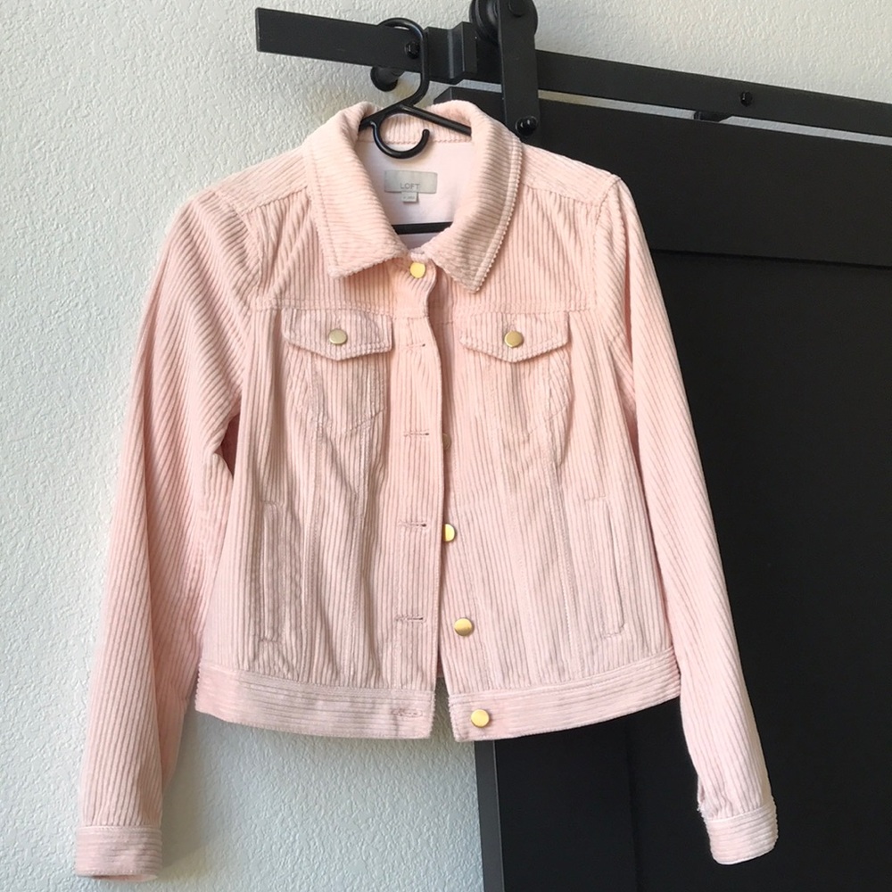 LOFT Pink Corduroy Jacket SZ-M NWOT